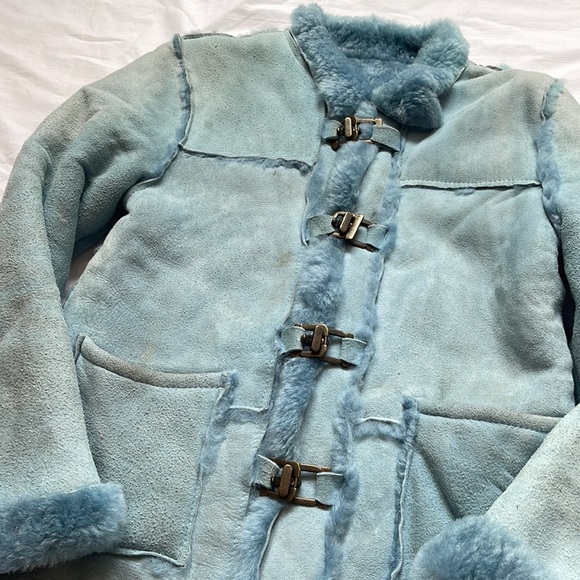 Authentic Shearling Winter Jacket Kids Size 6 - Picture 2 of 5